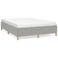 Cadre de lit Gris clair 140x190 cm Tissu
