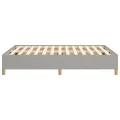 Cadre de lit Gris clair 140x190 cm Tissu
