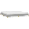 Cadre de lit Gris clair 200x200 cm Tissu