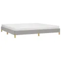 Cadre de lit Gris clair 200x200 cm Tissu