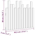 Tête de lit murale Blanc 95,5x3x80 cm Bois massif de pin