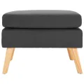 Repose-pied Gris foncé Tissu
