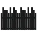 Tête de lit murale Noir 127,5x3x80 cm Bois massif de pin