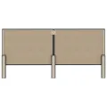 Tête de lit Gris foncé Tissu 200x200 cm