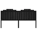 Tête de lit Noir 206x4x110 cm Bois massif de pin