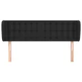 Tête de lit avec oreilles Noir 147x23x78/88 cm Similicuir