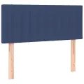 cadre de lit avec matelas Bleu 90x190 cm Tissu