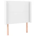 Tête de lit à LED Blanc 103x16x118/128 cm Similicuir