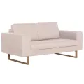 Ensemble de canapé 2 pcs Tissu Crème