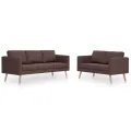 Ensemble de canapé 2 pcs Tissu Marron