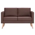 Ensemble de canapé 2 pcs Tissu Marron