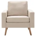 Ensemble de canapés 2 pcs Tissu Crème