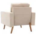 Ensemble de canapés 2 pcs Tissu Crème