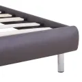 Cadre de lit avec LED Gris Similicuir 90 x 200 cm