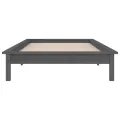 Cadre de lit à LED gris 90x190 cm simple bois massif
