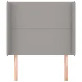 Tête de lit avec oreilles Gris clair 103x16x118/128 cm Tissu