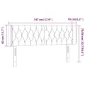 Tête de lit à LED Crème 147x16x78/88 cm Tissu