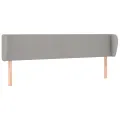 Tête de lit avec oreilles Gris clair 203x23x78/88 cm Tissu