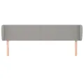 Tête de lit avec oreilles Gris clair 203x23x78/88 cm Tissu