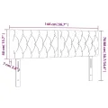 Tête de lit à LED Crème 144x7x78/88 cm Tissu