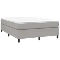 cadre de lit avec matelas Gris clair 140x190cm Tissu