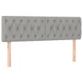 cadre de lit avec matelas Gris clair 160x200cm Tissu