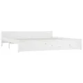 Cadre de lit avec tiroirs Blanc 180x200 cm Super King