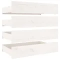 Cadre de lit avec tiroirs Blanc 180x200 cm Super King
