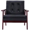 Ensemble de canapés 3 pcs Noir Similicuir
