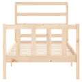 Cadre de lit avec tête de lit 90x190 cm bois massif