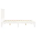 Cadre de lit avec tête de lit blanc 140x190 cm bois massif