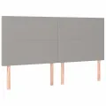 cadre de lit avec matelas Gris clair 200x200cm Tissu