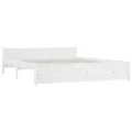 Cadre de lit Blanc Bois massif 140x190 cm