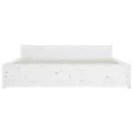 Cadre de lit Blanc Bois massif 140x190 cm