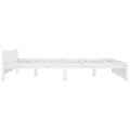 Cadre de lit Blanc Bois massif 140x190 cm