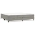 cadre de lit et matelas Gris clair 200x200cm Velours