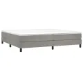 cadre de lit et matelas Gris clair 200x200cm Velours