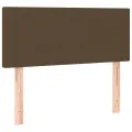 Tête de lit à LED Marron Foncé 100x5x78/88 cm Tissu