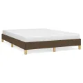 Cadre de lit Marron foncé 140x200 cm Tissu