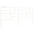 Cadre de lit avec tête de lit blanc 200x200 cm bois massif