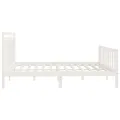 Cadre de lit Blanc Bois de pin massif 200x200 cm