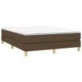 cadre de lit avec matelas Marron foncé 140x200 cm