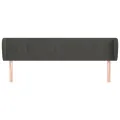 Tête de lit avec oreilles Gris foncé 203x23x78/88 cm Velours