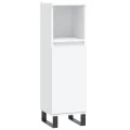 Ensemble de meubles salle de bain 3 pcs blanc bois d'ingénierie
