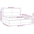 cadre de lit avec matelas Noir 200x200 cm Similicuir