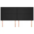 Têtes de lit 4 pcs Noir 100x5x78/88 cm Similicuir