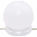 Coiffeuse à LED avec armoire Blanc Bois d'ingénierie