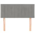 Tête de lit Gris clair 100x5x78/88 cm Velours