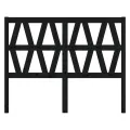 Tête de lit Noir 166x4x100 cm Bois massif de pin