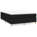 cadre de lit Noir 140x190 cm Tissu